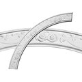 Ekena Millwork 41"OD x 34 1/4"ID x 3 3/8"W x 3/4"P Flower Ceiling Ring (1/4 of complete circle) CR41FL